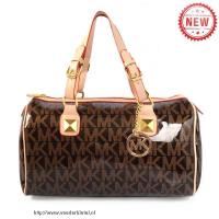 michael kors glad logo groot koffie boekentassen Nederland Stage r4els789